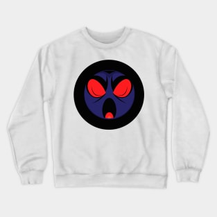 Scary halloween toon creature face Crewneck Sweatshirt